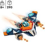 LEGO Marvel Rockets Spaceship vs. Ronan sestavitelná sada vesmírné lodi Guardians of the Galaxy Postava superhrdiny Dárek pro chlapce a dívky 8 let 76278 Stavebnice Besuche den LEGO-Store