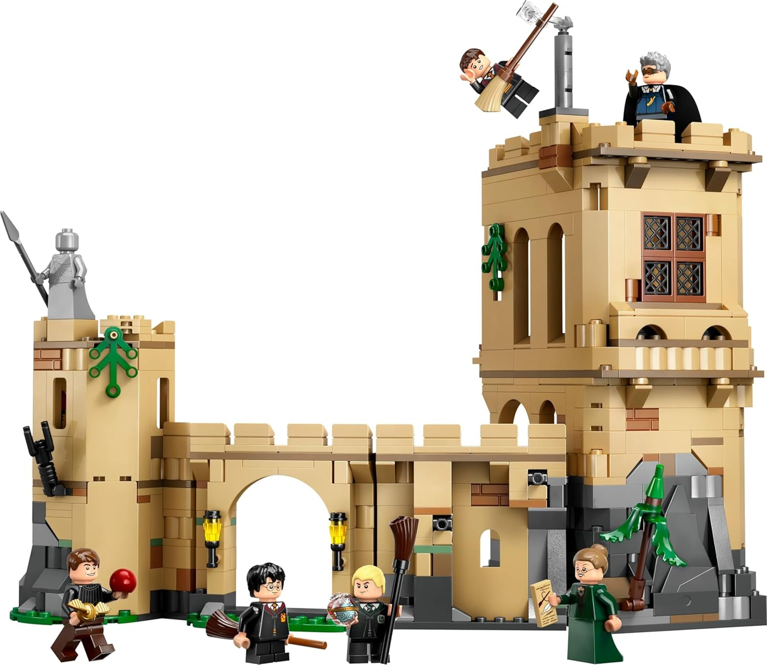 Bradavický hrad LEGO Harry Potter: Dobrodružná sada lekcí létání se 6 sběratelskými minifigurkami včetně Draca Malfoye a profesorky McGonagallové Hrací sada pro chlapce a dívky 9 let 76447 Stavebnice Besuche den LEGO-Store