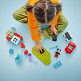 LEGO DUPLO - Disney Mickey's Clubhouse and car - vzdělávací hračka pro předškoláky - stavebnice se 2 minifigurkami, včetně Mickey Mouse a Computer Toodles - tip na dárek pro chlapce a dívky od 2 let 10454 Stavebnice Beuche den LEGO-Store