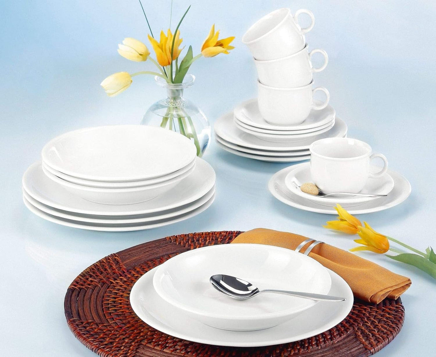 Seltmann Weiden 001.716175 Compact White 30dílná sada jídelního nádobí, bílá/jednoduchá