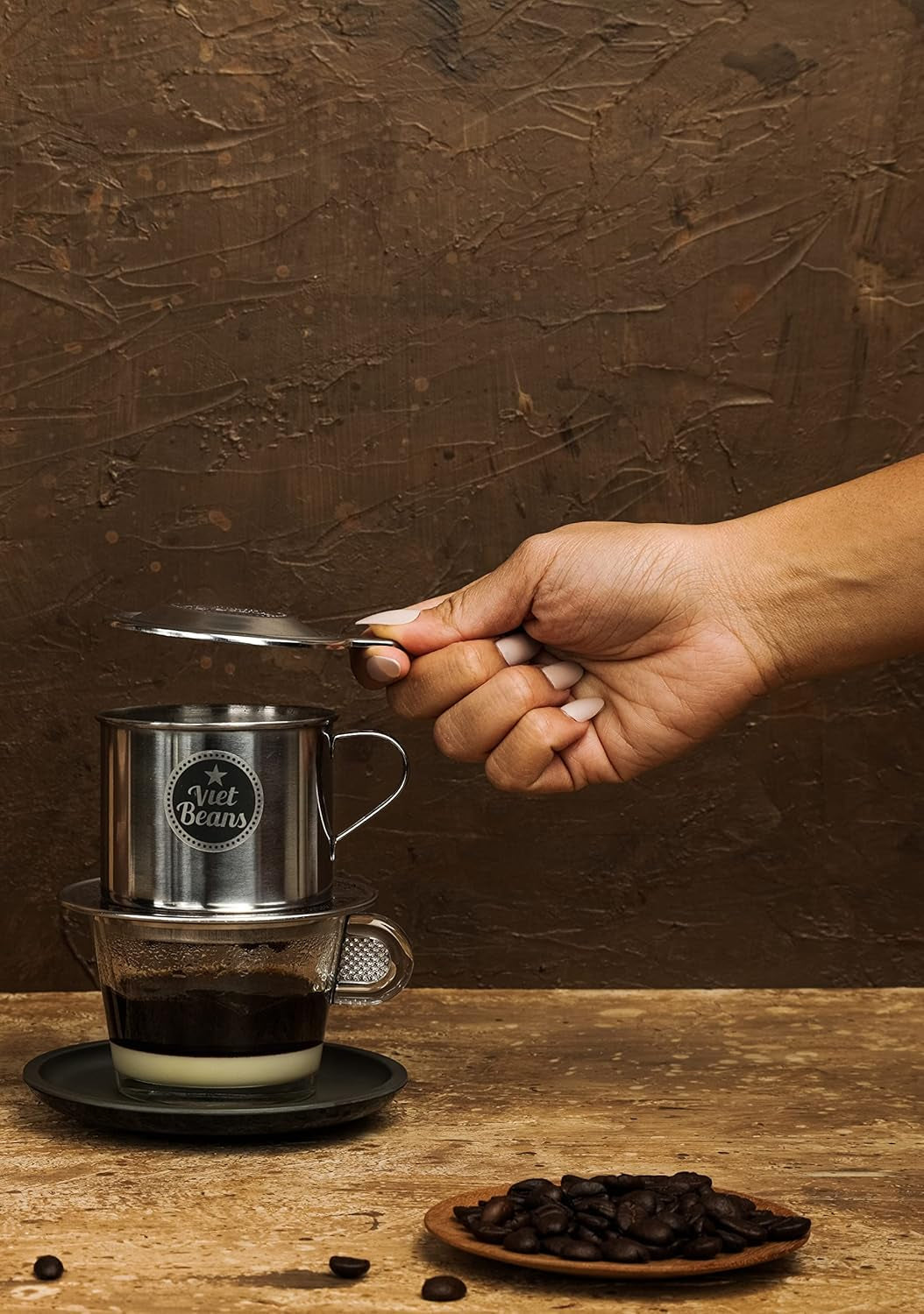 VietBeans KEO - Schokoladiger Kaffee - Ganze Kaffeebohnen - Geröstet na másle, whisky a rumu - Intensive Schoko-Geschmack - Aroma: Čokoláda - 250 g