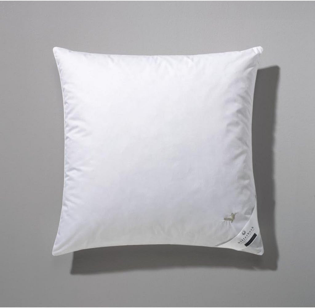 Billerbeck Polštář E04 Gold Edition 15 S pevnou oporou - 80 X 80 Cm - Péřový polštář vhodný pro alergiky S měkkým potahem Standardní polštáře Naty Shop