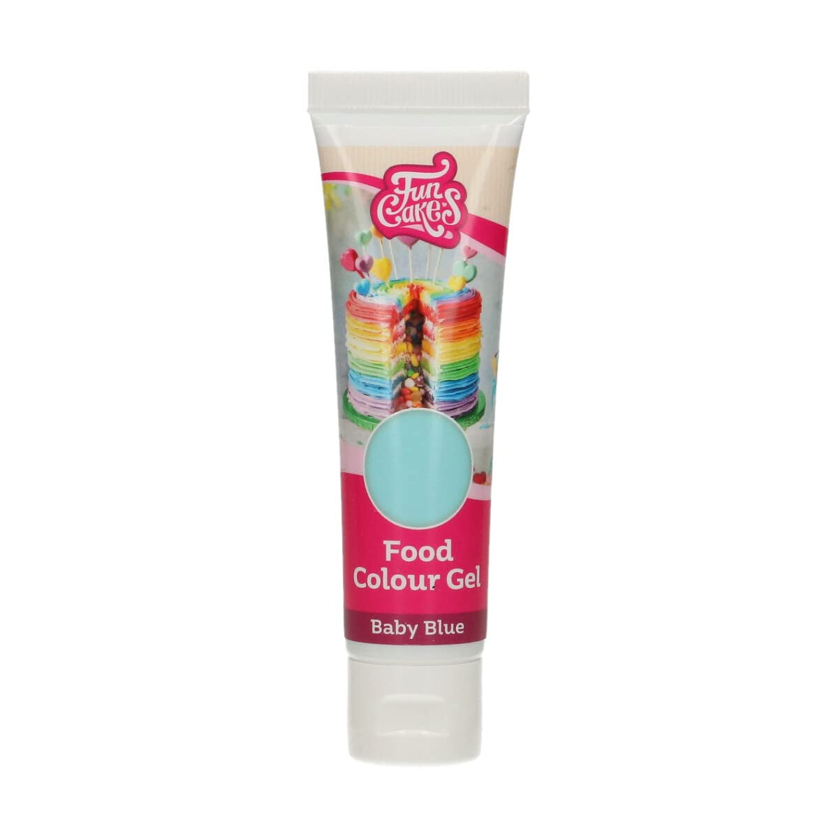 Potravinářské barvivo Funcakes Gel Blue Baby: Vysoce koncentrované potravinářské barvivo na těsto, krém, fondán a marcipán. Snadné dávkování. Jediná kapka pro vytvoření zářivých barev. halal. 30 g.