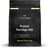 Protein Works - Proteinová kaše 360 ​​​​| Mýtus Další vitamíny a minerály | Proteinreiches Frühstück | Kalorienarme Haferflocken | 6 porcí | Banán-Čoko-Chip | 500G Cereal Naty Shop Výchozí název