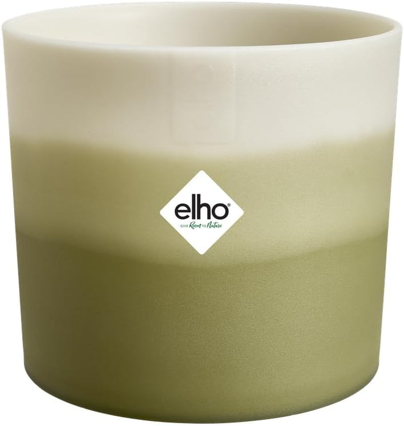 Kulatý hrnec elho Color Gradient 16cm - pro vnitřní použití - 100% recyklovaný plast - Ø 15,9 x H 14,7 - Zelená/Bambusová zelená