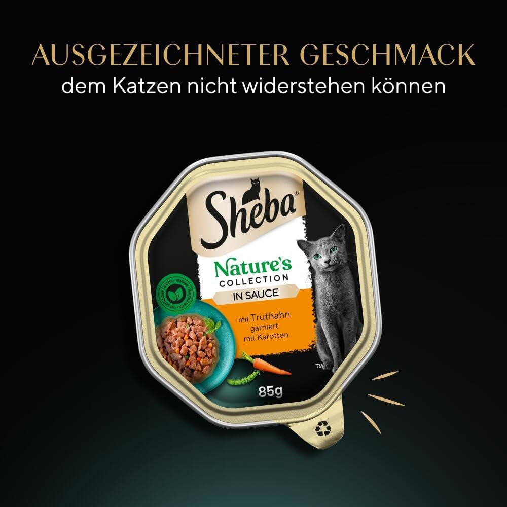 SHEBA Mokré krmivo pro kočky, Nature's Collection v Krůtí omáčce, 2 x 11 x 85 g