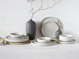 CreaTable, 23714, řada Uno Athena, 12dílná sada nádobí pro 4 osoby, sada porcelánových talířů, vhodné do myčky a mikrovlnné trouby, vyrobeno v Portugalsku