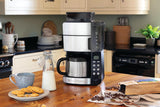 Kávovar Russell Hobbs s mlýnkem a termo karafou [Digitální časovač, sprchová hlavice pro optimální extrakci a aroma] Grind&Brew (1-10 šálků, 3 nastavení mletí) Filtrační kávovar 25620-56