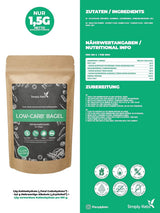Simply Keto Lower Carb* Směs na pečení bagel pro nižší sacharidy* a ketogenní dietu – bez laktózy a lepku – 335 gramů Naty Shop Kitchen