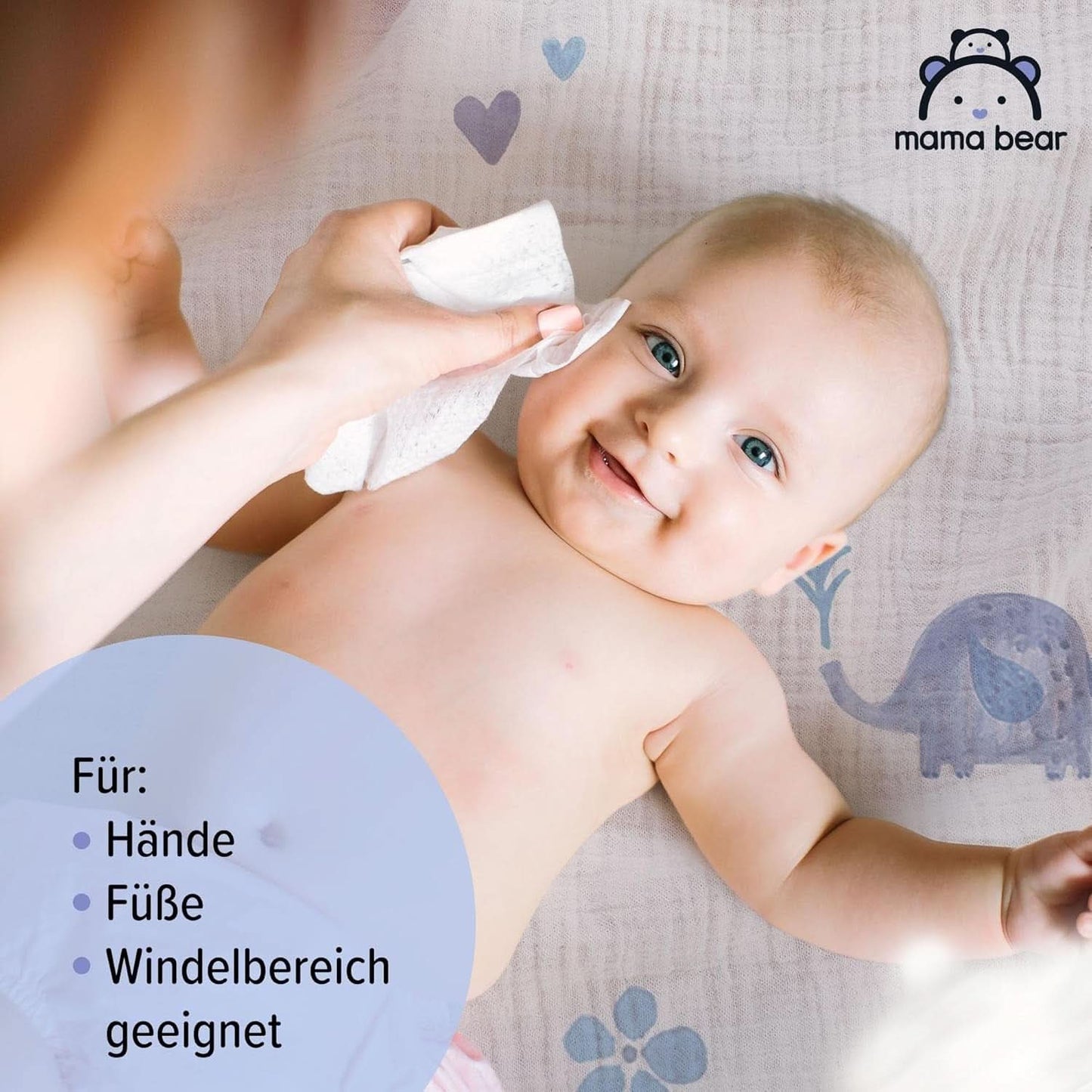 Naty Shop Mama Bear Sensitive Baby Wipes Neparfémované
