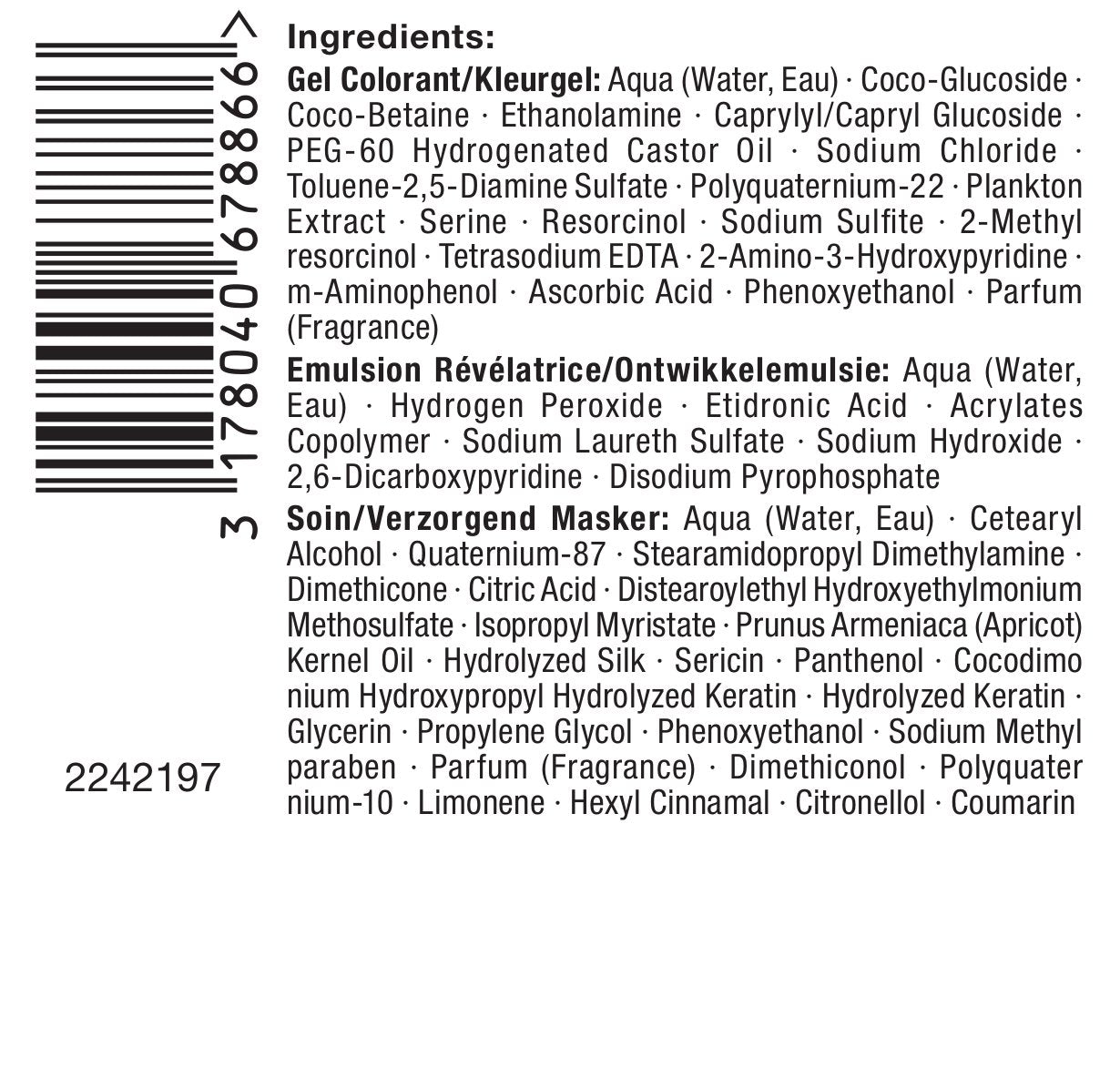 Permanentní barvicí pěna Perfect Mousse, 668 Hasellnuss Hair Dye Shop Naty Shop
