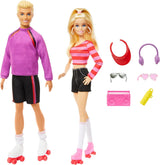 Sada Barbie Fashionistas se 2 módními panenkami a 6 doplňky, módní panenky Barbie a Ken na kolečkách, sběratelské figurky k 65. výročí, panenky Naty Shop HXK90