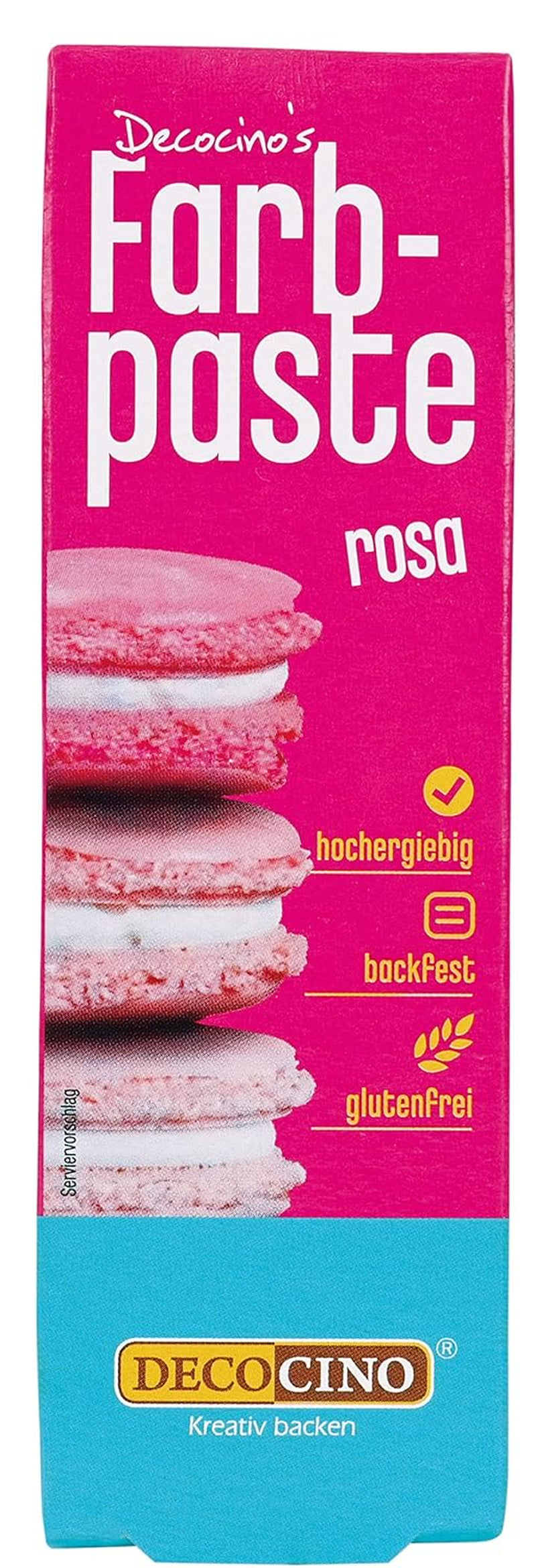 DECOCINO růžová barvicí pasta - 20 g - Potravinářské barvivo, ideální pro barvení dortů, fondánu a krémů - Bez azo mastných kyselin a lepku
