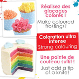 Scrapcooking - Sada 3 práškových potravinářských barviv - Červená Žlutá Modrá - Potravinářské barvivo na pečení, dorty, sušenky, sušenky, těsto, fondant, duhový dort - 4011