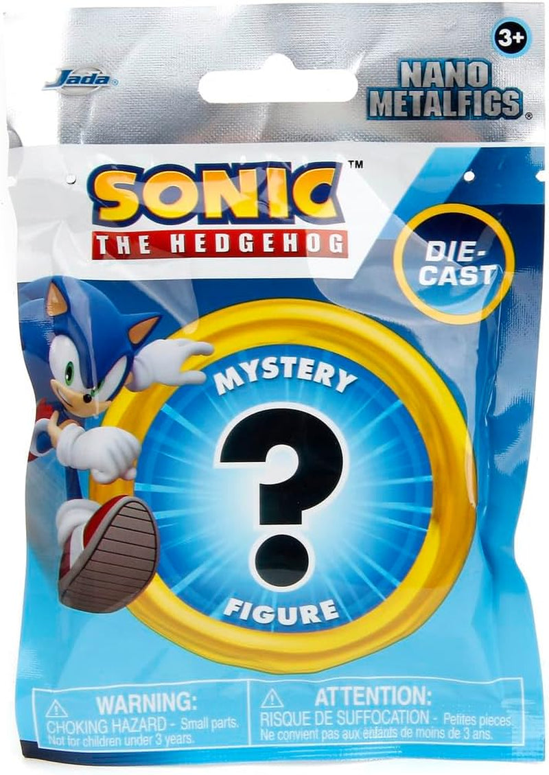Jada Toys Figurka Sonic the Hedgehog (1X Mystery Fig in Blind Pack) – 1 Sběratelská figurka s překvapením ze 13 Sonic figurek, Nano kovová figurka (cca 4 cm) Pro děti a fanoušky od 3 let, Wave 1 Akční figurky Naty Shop