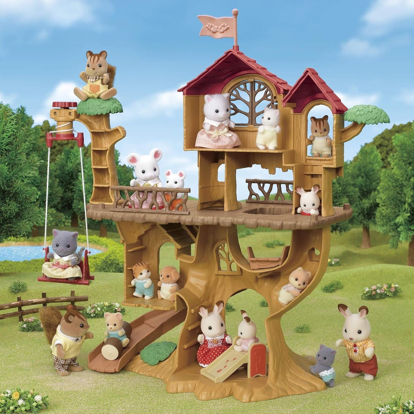 Sylvanian Families 5494 Domeček na stromě s dobrodružstvím - Hrací sada Domeček pro panenky