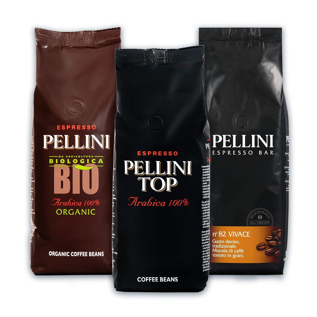 Degustační sada Pellini kávová zrna, bio, Vivace, 3 balení po 500 g (1,5 kg)