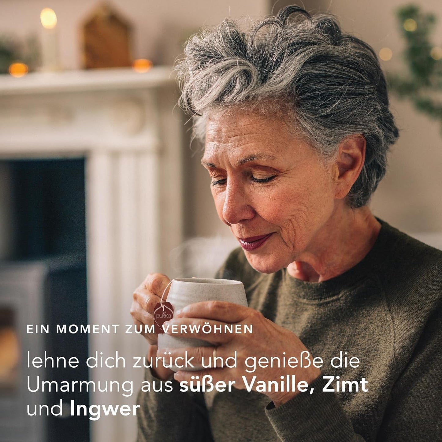 Pukka | Směs organických ochucených čajů "Vanilla Chai" | Skořice, zázvor a vanilka | Čaj pro pochoutku s přírodní sladkostí | Balení po 1 | 20 čajových sáčků