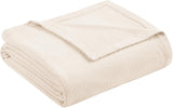 Madison Park Luxury Tekutá bavlna Vysoce kvalitní Měkká Pohodlná Deka ze 100% kroužkové bavlny na pohovku nebo Couch Blush Full/Queen Naty Shop Peřiny a přikrývky Ivory Twin