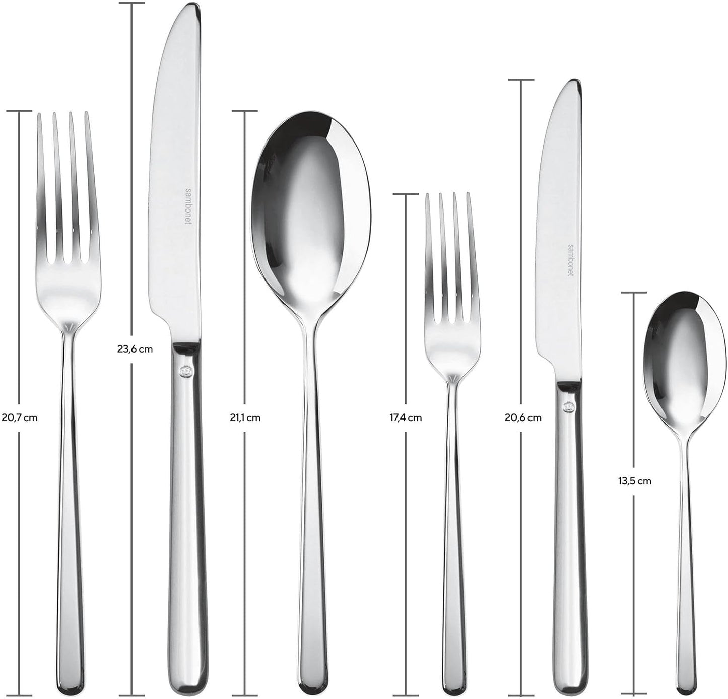 Sambonet 52513-83 Příbory 36 kusů, Nerez Kitchen Naty Shop