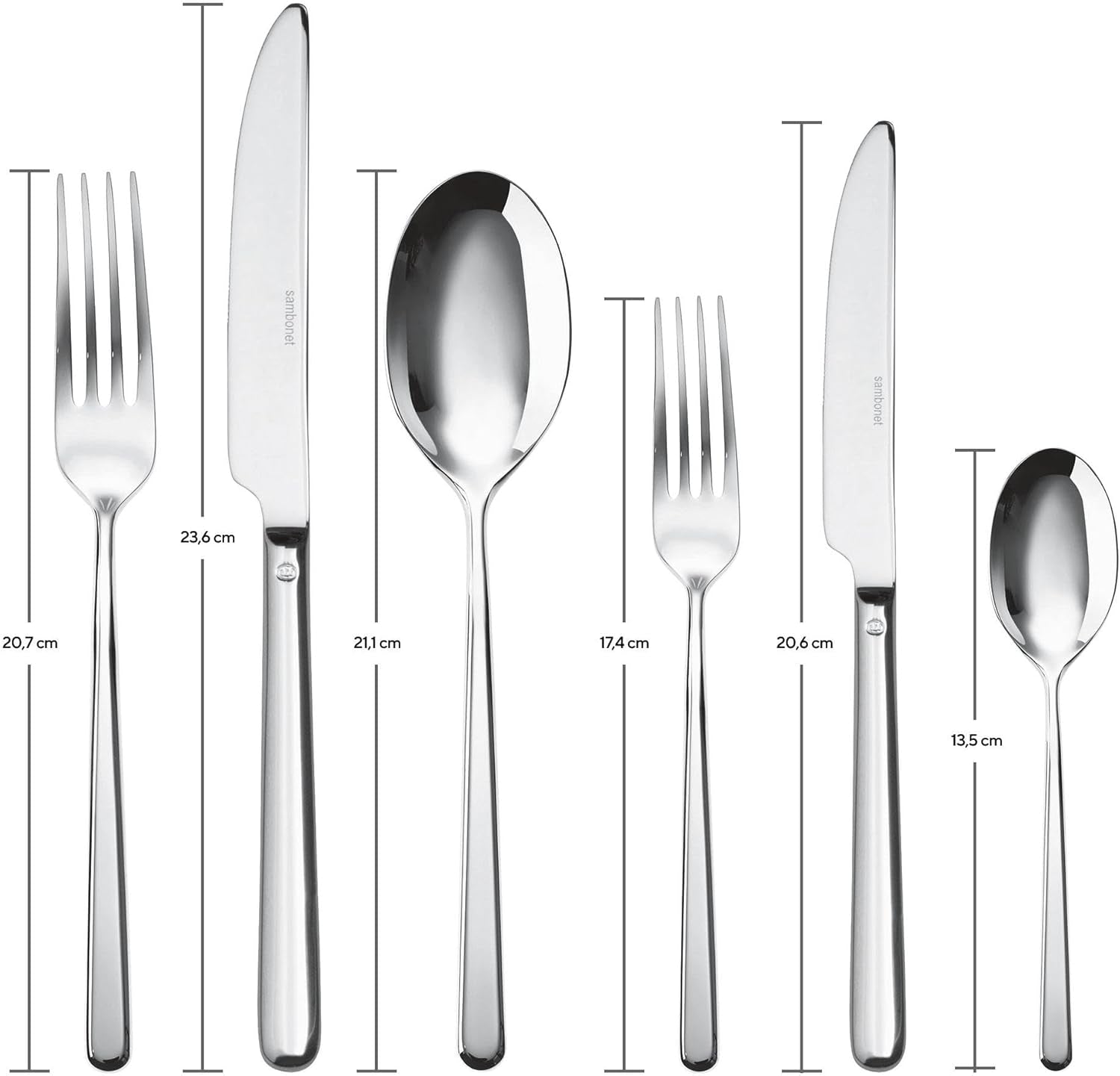 Sambonet 52513-83 Příbory 36 kusů, Nerez Kitchen Naty Shop