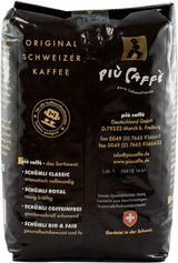 Café Crème Kaffeebohnen, würzig, kräftig, intensiv und gehaltvoll, Arabica und Robusta, Schweizer Trommelröstung, ganze Bohnen für Volllautomaten Schümli Royal 1 kg