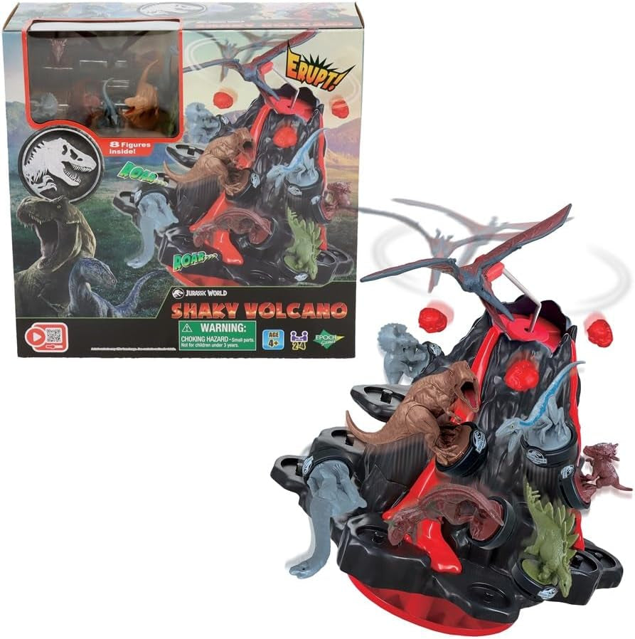 EPOCH Games – Jurassic World Trembling Volcano 7509 Dinosaur Toy desková hra pro děti od 4 let