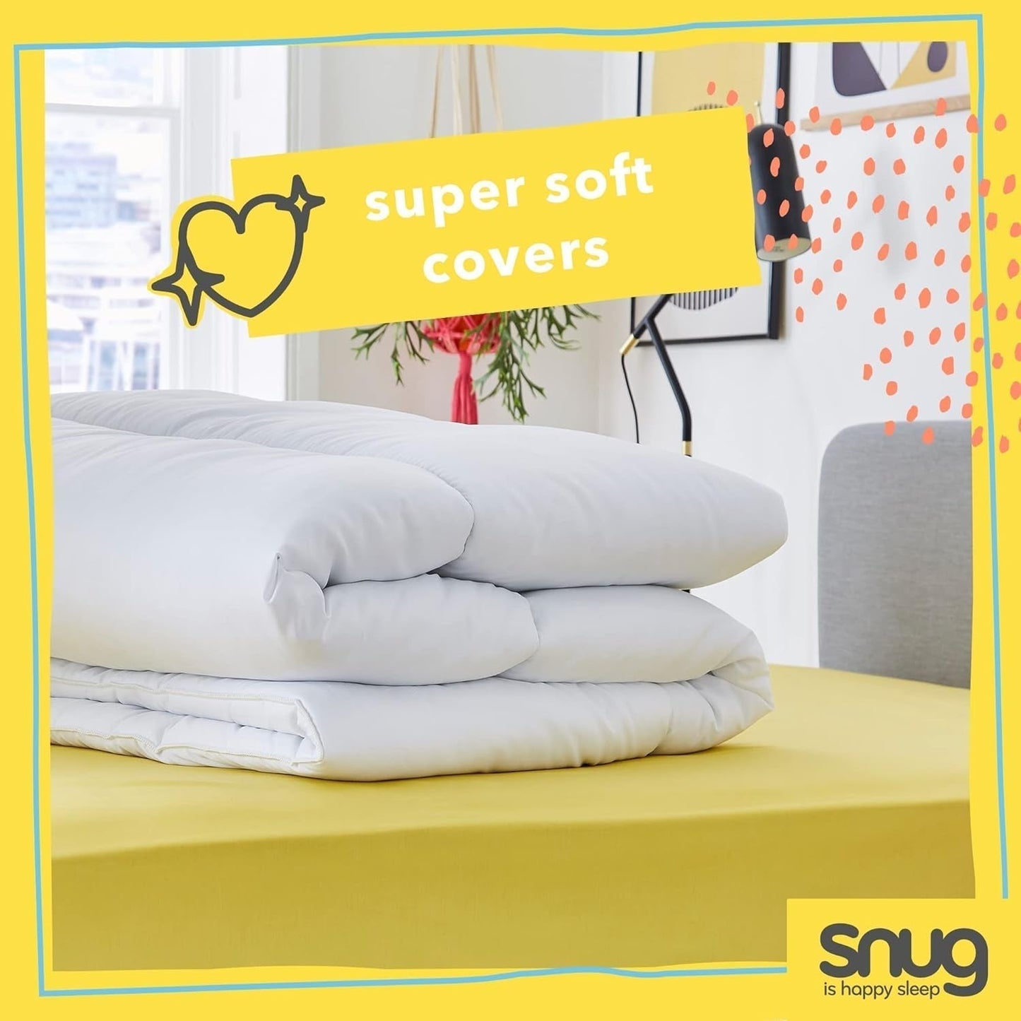 Just Right Snug Duvet, 10,5 tog, duté vlákno, bílá, manželská postel Peřiny a přikrývky Naty Shop