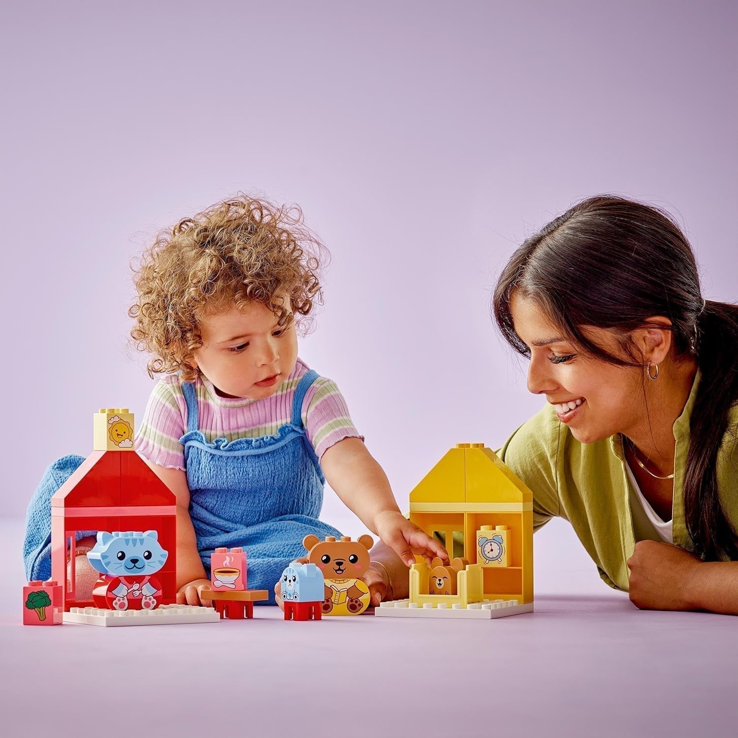 LEGO DUPLO Everyday Routines: Jídlo a spaní, výuková hračka pro batolata na podporu sociálního a emocionálního rozvoje, se 4 figurkami zvířat, dárek pro děti od 18 měsíců 10414 Stavebnice Besuche den LEGO-Store
