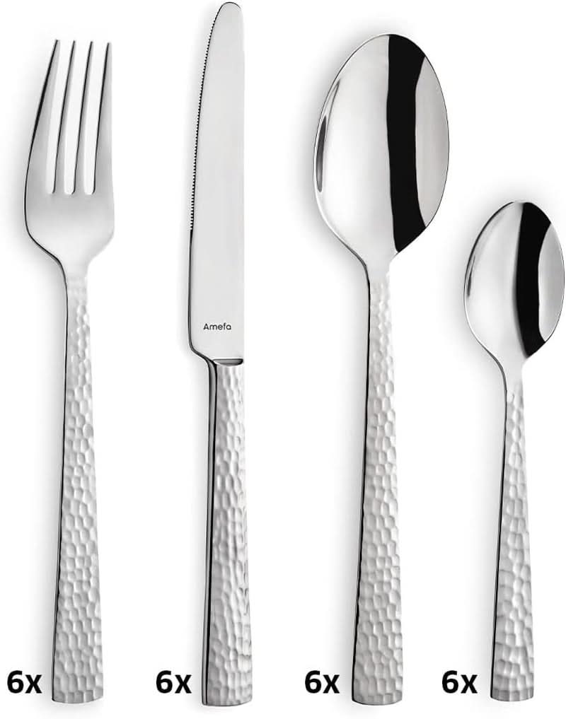 Sada příborů Amefa Felicity, 24 kusů pro 6 osob, nerezová 18/0 Kitchen Naty Shop