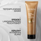 Redken vlasová maska pro suché a lámavé vlasy, revitalizuje a hydratuje, s keratinovým komplexem a arganovým olejem, All Soft Heavy Cream, 1 x 250 ml Naty Shop Hair Mask