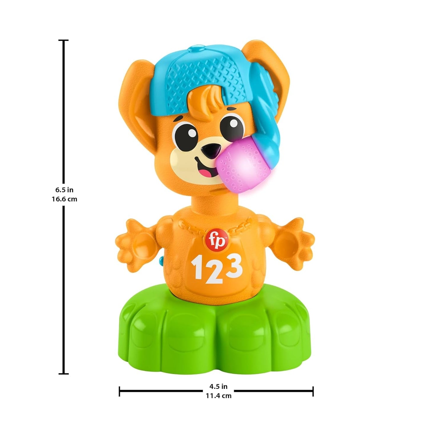 Fisher Price Animal Band Rino the Fox Učte se protiklady, Interaktivní Fox se učí pohybem, Barevná světla, písničky a zvuky, Hračka pro miminka, 9+ měsíců, HYL02 Hračky pro miminka Naty Shop
