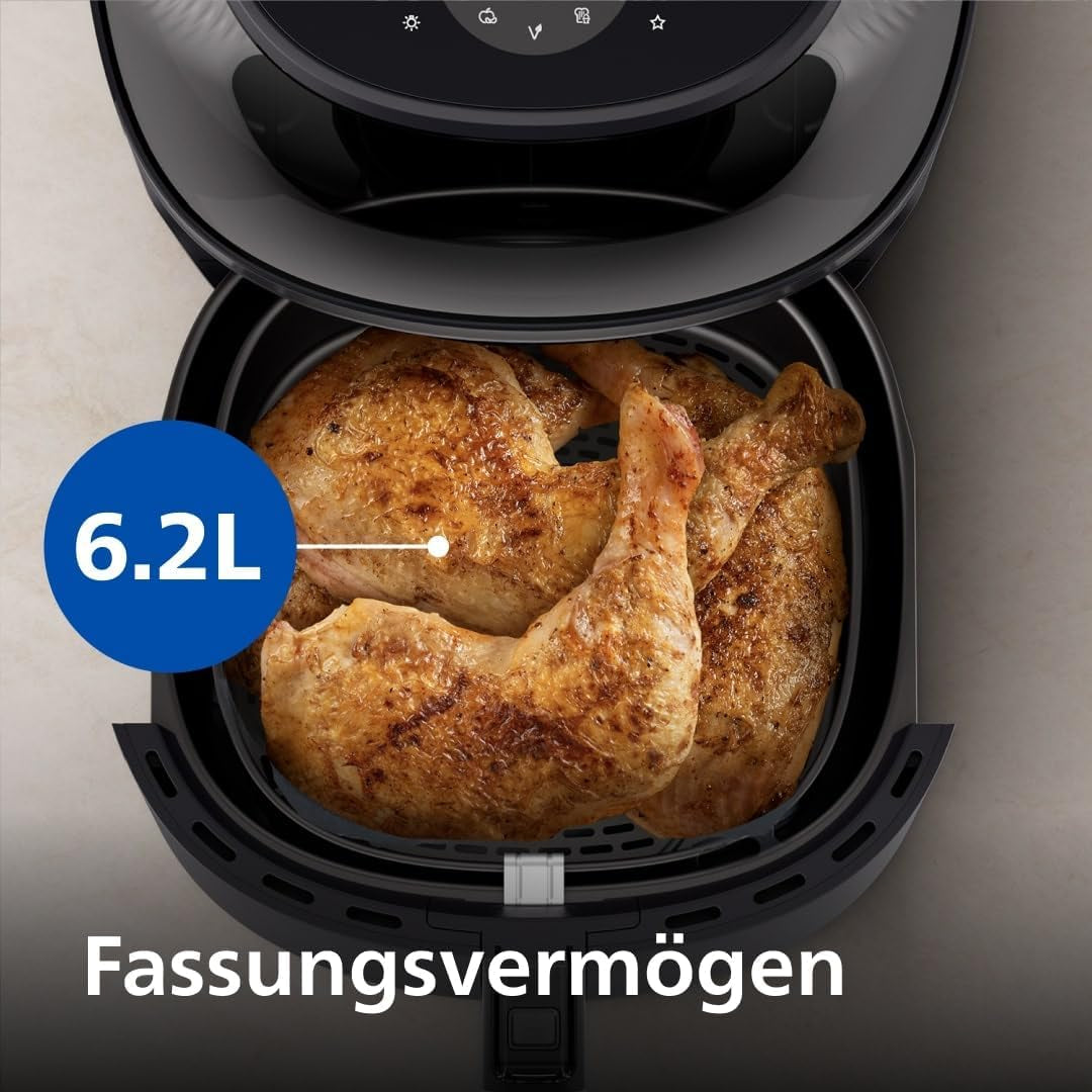 Philips Airfryer 3000 Series 6,2 l, varné okno, 16 funkcí vaření v 1, technologie Rapidair plus, odstranění tuku, aplikace receptů Domácí spotřebiče Naty Shop