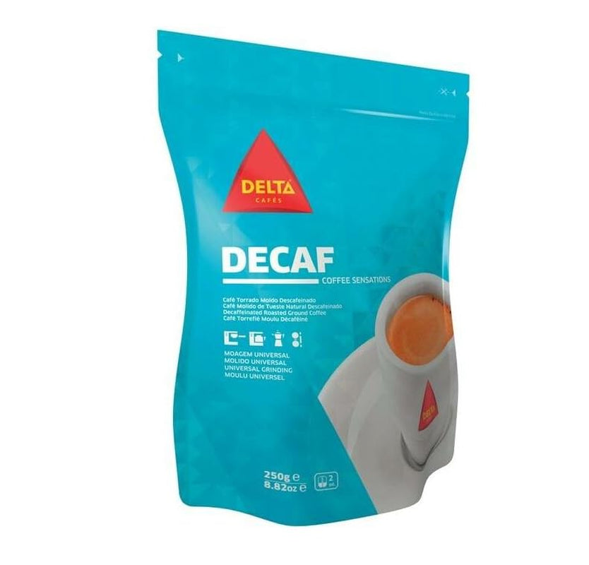 Káva bez kofeinu Delta MQ 250g – Balení 2 ks | Mletá káva | Intenzivní vůně bez kofeinu