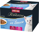 animonda vom Feinsten Premium Kitten Mokré krmivo pro kočky, Rafinované příchutě v omáčce, 24 sáčků (24 x 85g), Vysoce kvalitní mokré krmivo pro kočky, bez cukru, Směs mix