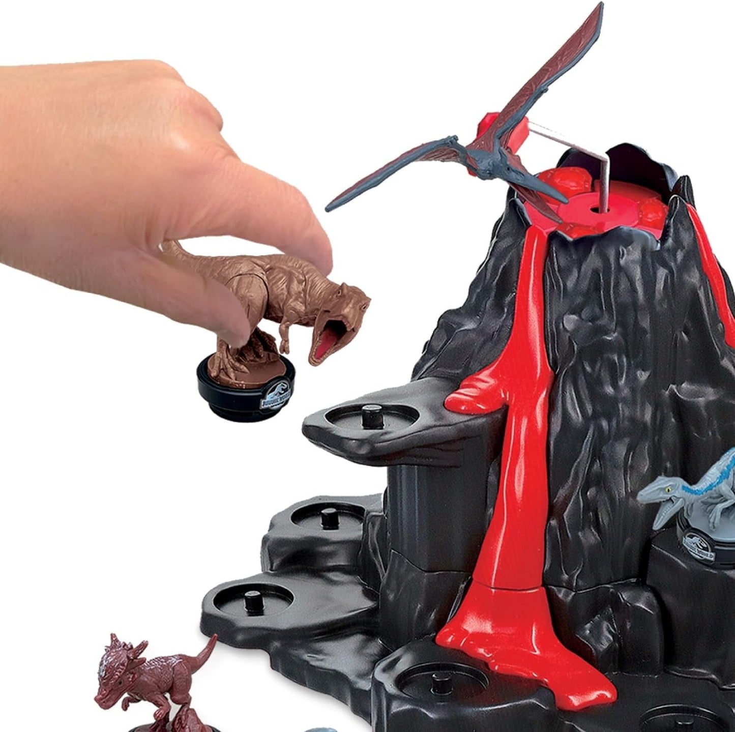 EPOCH Games – Jurassic World Trembling Volcano 7509 Dinosaur Toy desková hra pro děti od 4 let