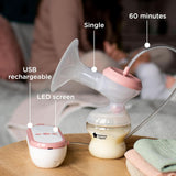 Tommee Tippee Made for Me Unikátní elektrická odsávačka mateřského mléka, silné sání Příslušenství Jídlo a kojení Bebe Naty Shop