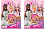 Barbie Rainbow Loops cereálie, barevné kroužky pšenice, ovsa a kukuřice s ovocnou příchutí pro perfektní snídani, 1 balení (1 x 350 g)