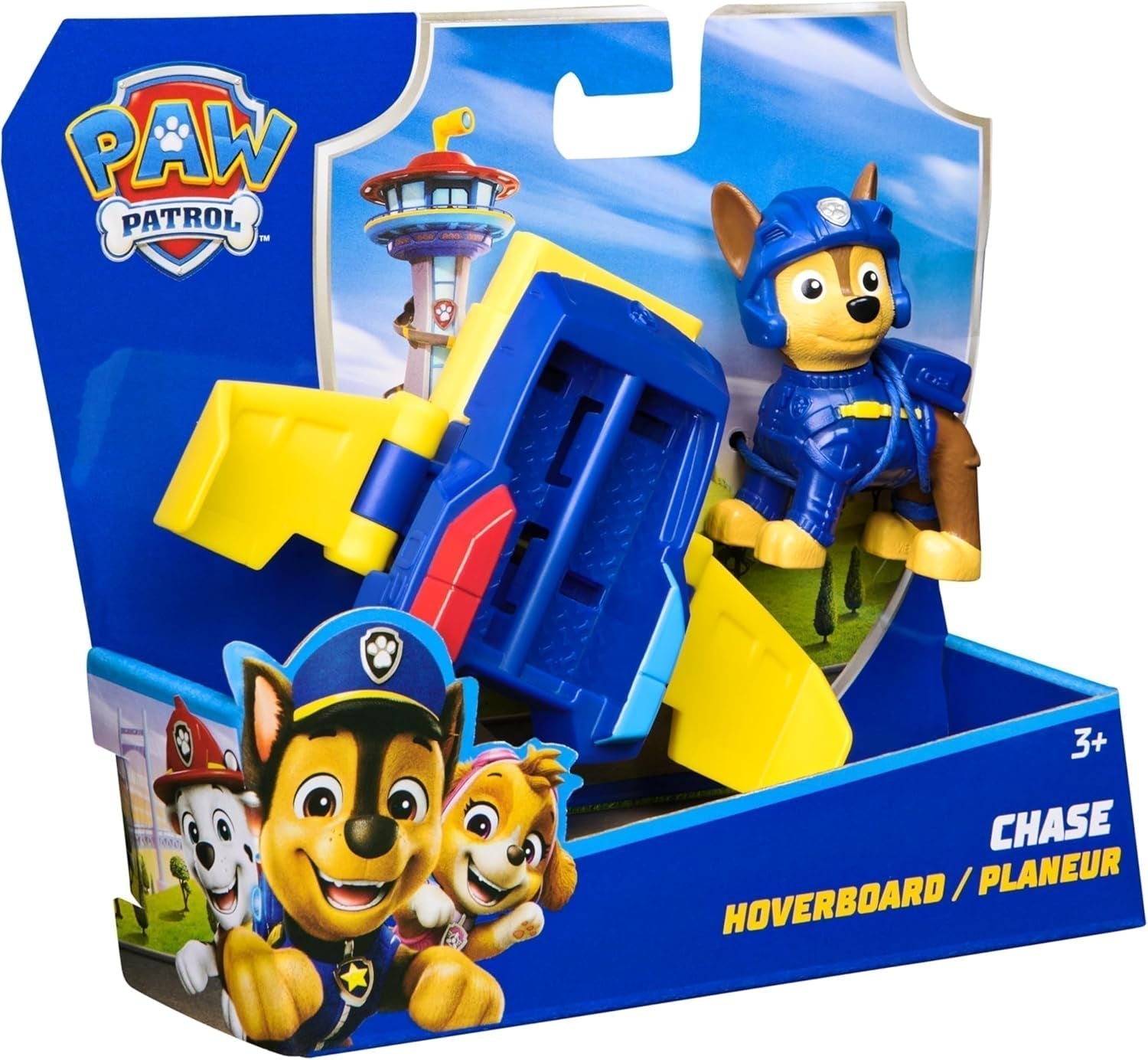 Hračka PAW PATROL Chase Action Pup Mini záchranné letadlo se skládacími křídly Hračka pro děti 3 roky staré akční figurky Naty Shop