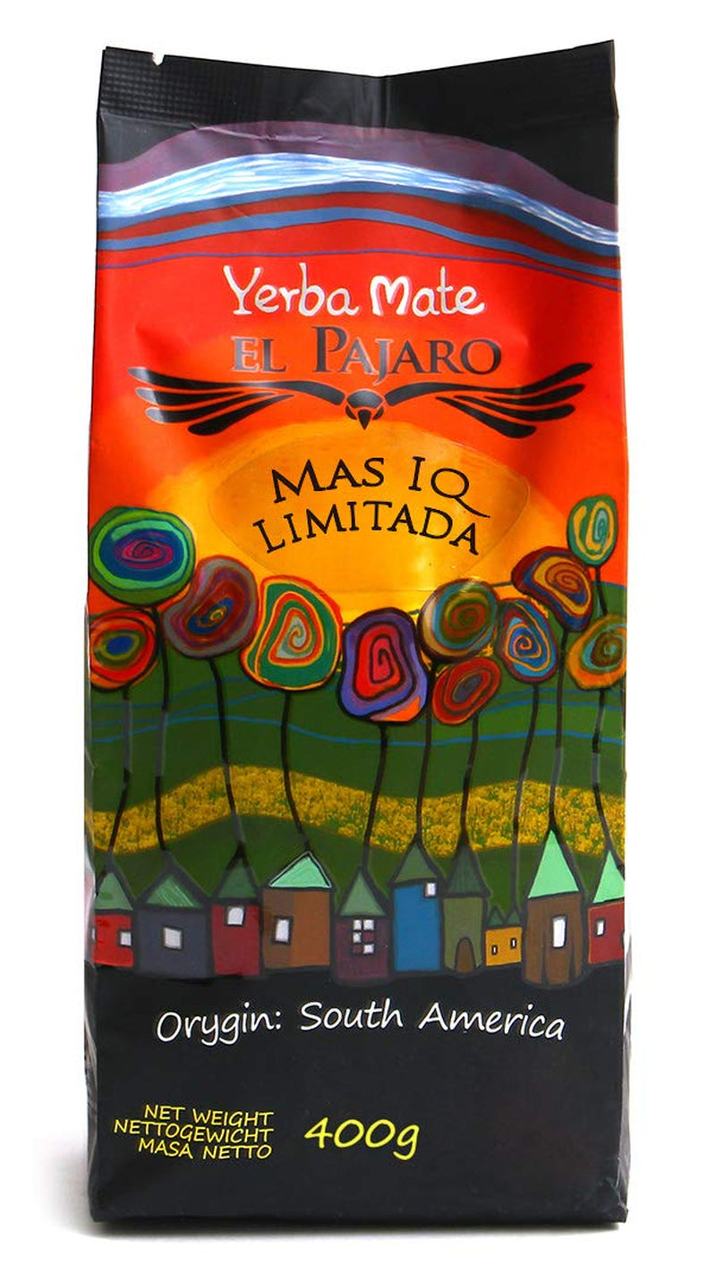 El Pajaro Mas IQ Limited 400 g | Silný paraguayský čaj maté | S listím, větvičkami a prachem | S ginkgo bilobou, guaranou, camu camu, bacopa monnieri, kaktusem