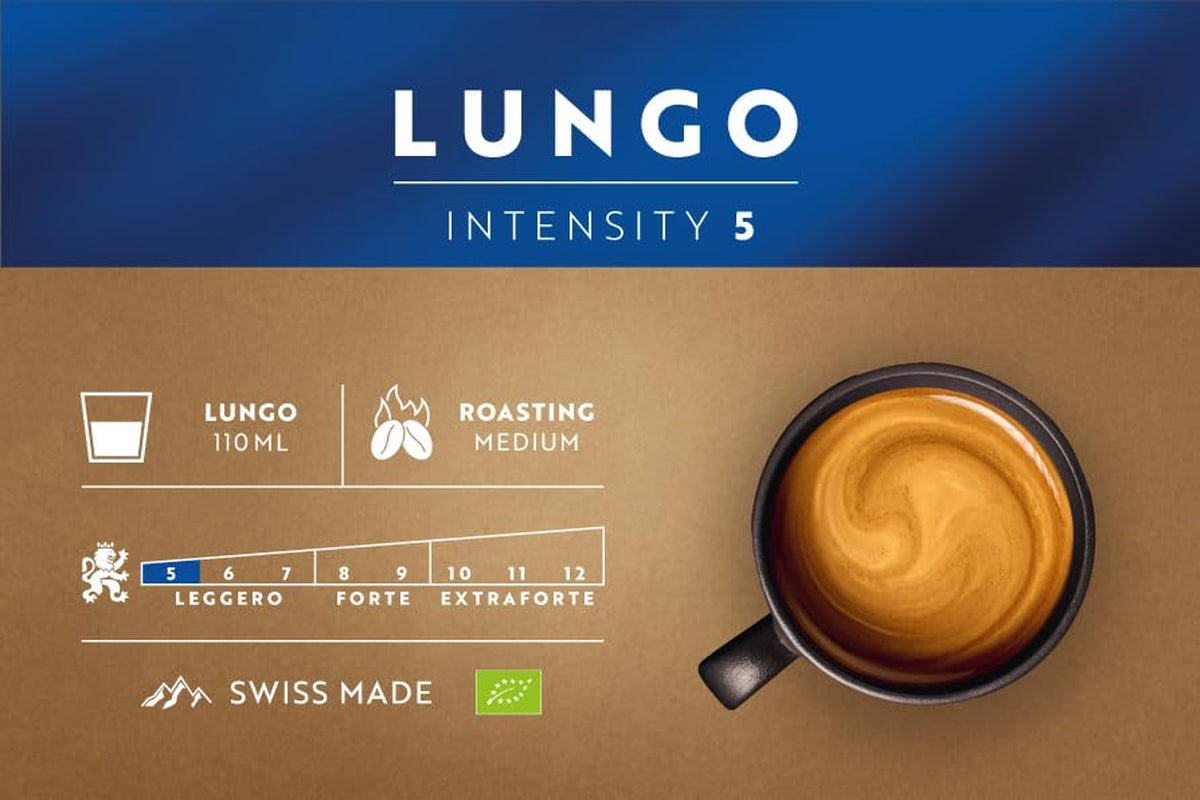 Café Royal Professional Pads, Bio Lungo, 50 Nespresso (R) Professional kompatibilní podložky do kanceláře a gastronomie, Bio a Fairtrade zertifiziert, 100 Prozent Arabica, Intensität 5