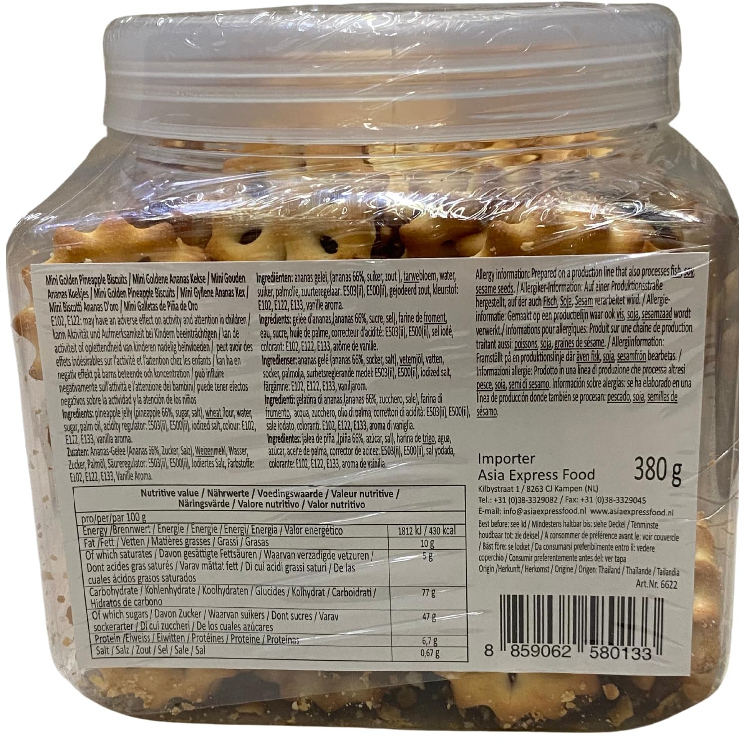 - Mini sušenky se zlatým ananasem, (1 x 380 g)