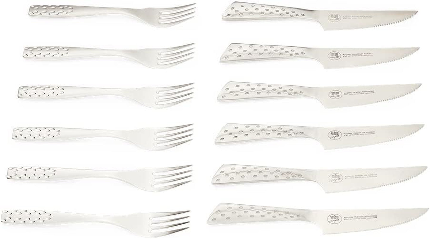 Weber Deluxe Steak Set, 6 kusů, Monobloc design nerez, extra ostrá, ergonomická rukojeť Kitchen Naty Shop