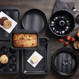Masterpro Foodies - plechy na pečení na 6 muffinů - Rovnoměrné rozložení tepla - Vyrobeno z uhlíkové oceli - Proti zadření dno - Vyjímatelné a snadno omyvatelné Plechy a formy Naty Shop