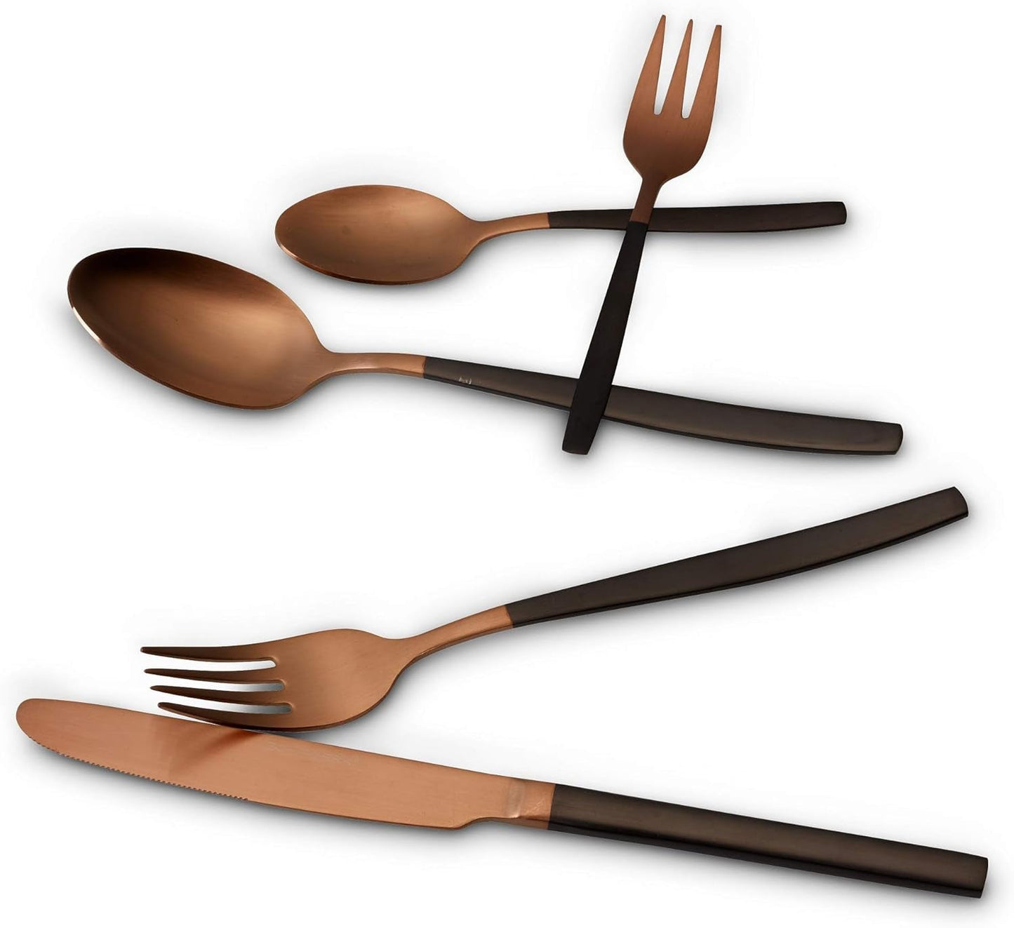 Sada příborů Echtwerk Positano Due-Bronze, Black Edition, 20 kusů, 4 osoby Kuchyň Naty Shop