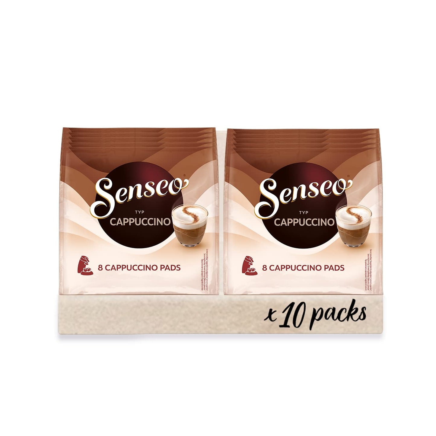 Senseo Pads Cappuccino, 10 x 8 Getränke, 80 kaffeepadů
