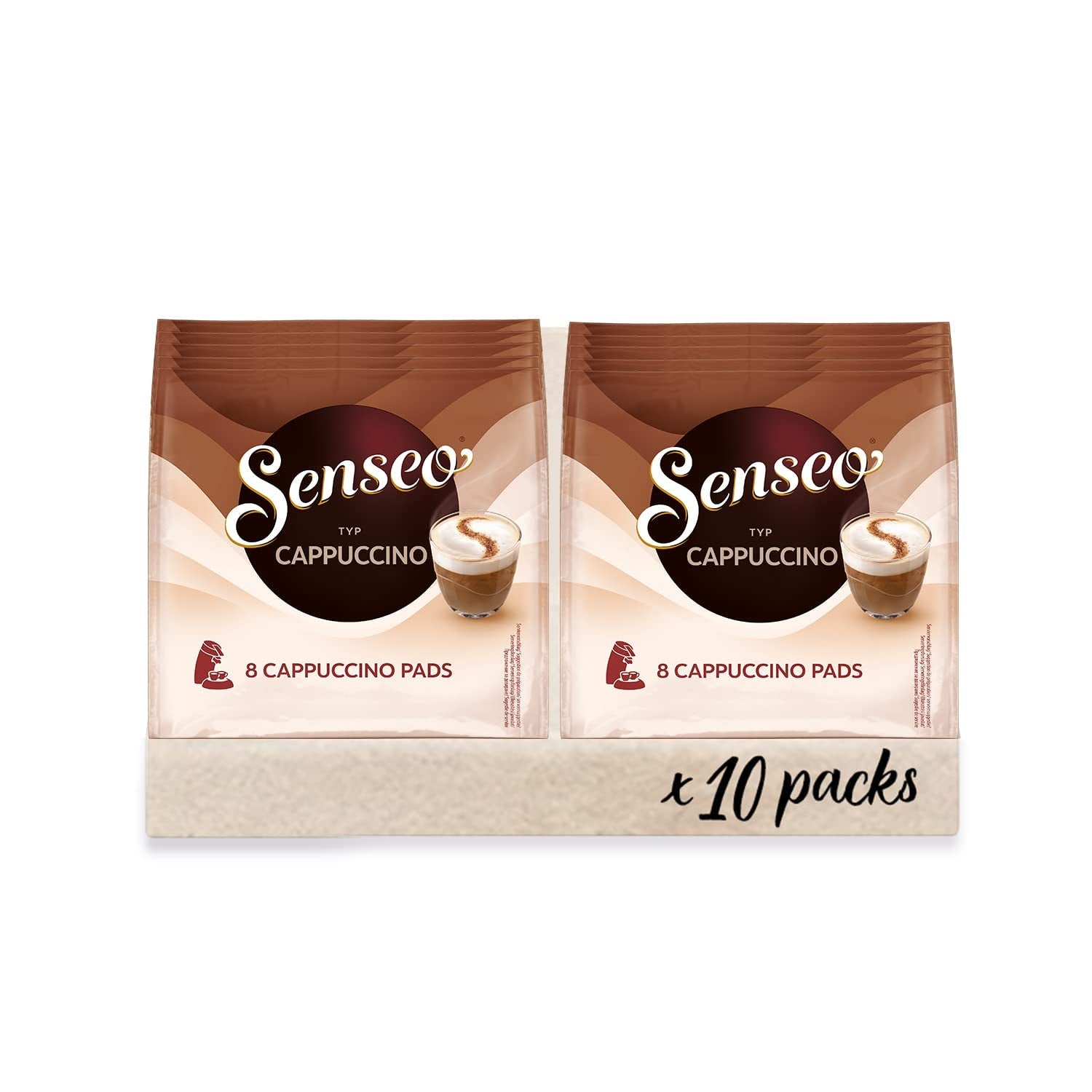 Senseo Pads Cappuccino, 10 x 8 Getränke, 80 kaffeepadů