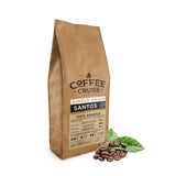 COFFEE CRUISE Santos Kaffeebohnen 1kg - Mittlere Röstung - Aroma Caramel - Für All Kaffeemaschinen - 100% Arabic