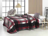 MANTAS MORA Potištěná přikrývka, velký objem, 100% polyester, 450 G/M², měkká, na podzim/zimu, Design Harmony K60, 260 X 240 cm, do postele 160/180 cm, modrá Přikrývky a přikrývky Naty Shop Šedá 260X240Cm 10Cm/1 Cama De