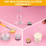 Jedlé třpytky, sada 6 odstínů, 5 gramů Glitter Naty Shop